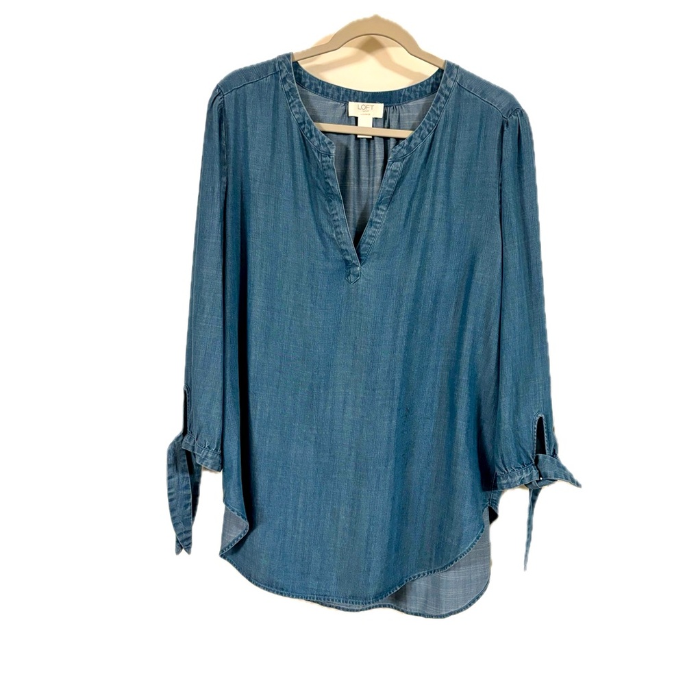LOFT soft denim tunic, size Large